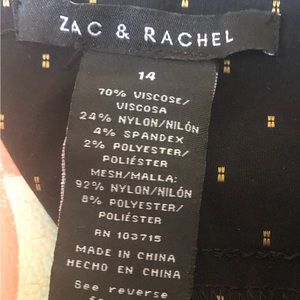 Zac and Rachel dress pants, Gold and black. Size 14z